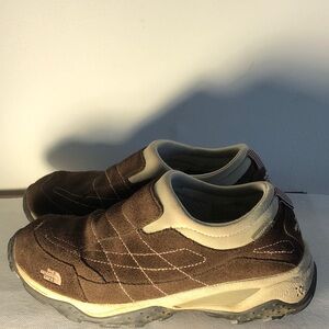 The North Face Brown and Cream Slip-On Footwear